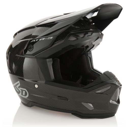 6D ATR-3 Solid Helmet FIM, Gloss Svart XL
