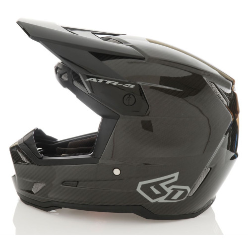 6D ATR-3 Solid Helmet FIM, Gloss Svart XL