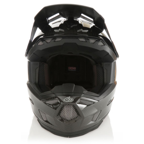 6D ATR-3 Solid Helmet FIM, Gloss Svart XL