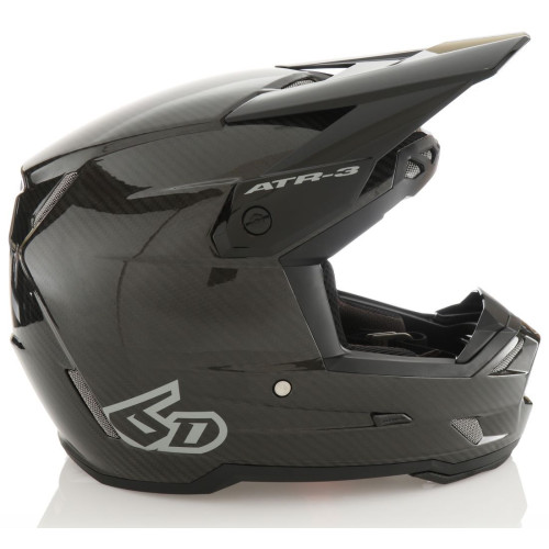 6D ATR-3 Solid Helmet FIM, Gloss Svart XL