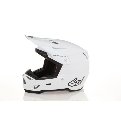 6D ATR-3 Solid Helmet FIM, Gloss Vit XL