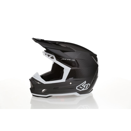 6D ATR-3 Solid Helmet FIM, Svart/Vit S