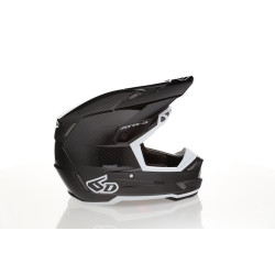 6D ATR-3 Solid Helmet FIM, Svart/Vit L