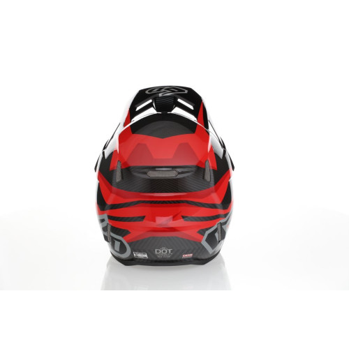 6D ATR-3 Rival Helmet FIM, Gloss Röd XXL