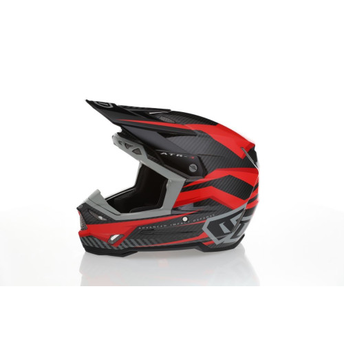 6D ATR-3 Rival Helmet FIM, Gloss Röd XXL
