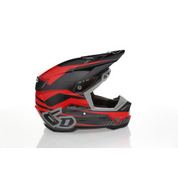 6D ATR-3 Rival Helmet FIM, Gloss Röd M