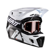 Leatt Hjälm+Goggles Moto 9.5 S 55-56cm Carbon/Vit V26