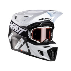 Leatt Hjälm+Goggles Moto 9.5 S 55-56cm Carbon/Vit V26
