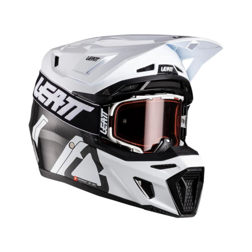 Leatt Hjälm+Goggles Moto 9.5 S 55-56cm Carbon/Vit V26