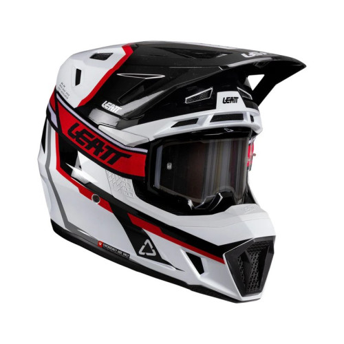 Leatt Hjälm+Goggles Moto 7.5 S 55-56cm Vit/Röd V26