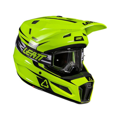 Leatt Hjälm+Goggles Moto 3.5 Jr L 53-54cm Neon Gul V26