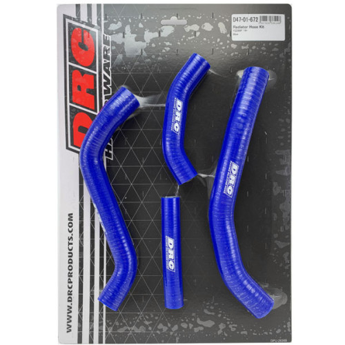 DRC Radiator Hose Kit YZ250F 19-23, 250FX 20-23 Blue