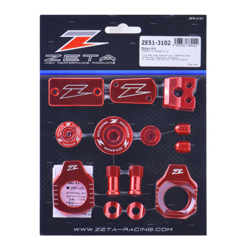 ZETA Billet Kit KX250F 17-20, KX450F 16-18, Red