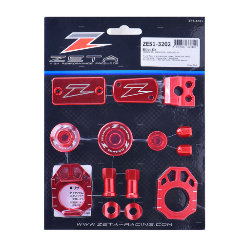 ZETA Billet Kit RMZ250 07-20,RMZ450 05-19 Red