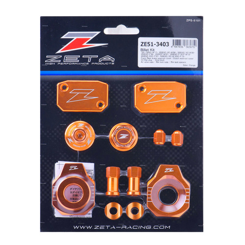 ZETA Billet Kit KTM 250-500 EXC/EXC-F 12-23 150 EXC 20-22 Orange