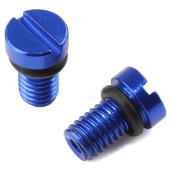Zeta FF AirValveCap Screw KYB/SHOWA 2pcs, Blue