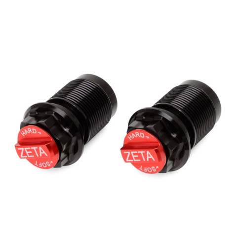Zeta FF Bottom Adjuster KYB AOS Black/Red 2pcs YZ/YZF -23, KX250 20-23