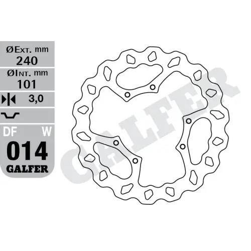 Galfer Wave framskiva fast 240mm - CR/CRF 95-14 Galfer Wave framskiva fast 240mm - CR/CRF 95-14