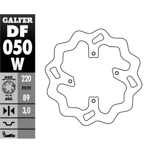 Galfer Wave framskiva fast 220mm - CRF150R