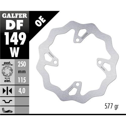 Galfer Wave bakskiva 250mm - KX450 19-21