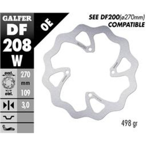 Galfer Wave framskiva fast 270mm - KXF 15-21