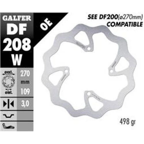 Galfer Wave framskiva fast 270mm - KXF 15-21 Galfer Wave framskiva fast 270mm - KXF 15-21