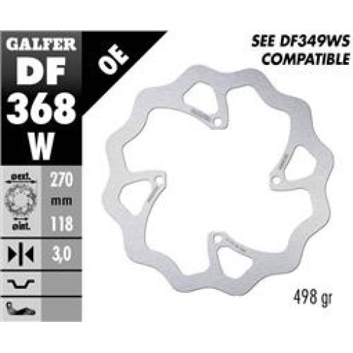 Galfer Wave framskiva fast 270mm - RMZ 450 18-