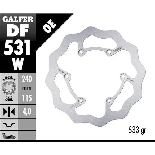 Galfer bakskiva fast 240x4mmm, YZ250F 2021, YZ450F 20-21, YZ250 2022 Galfer bakskiva fast 240x4mmm, YZ250F 2021, YZ450F 20-21, YZ250 2022