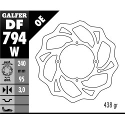 Galfer Wave framskiva fast 240mm - KTM/HVA 85 19/16 13- 17/14 16-