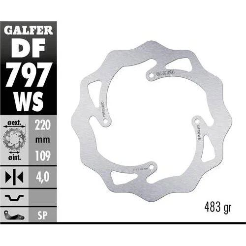 Galfer Wave bakskiva Oversize 220mm - KTM 85SX 11-20 , HQ TC85 14-20 Galfer Wave bakskiva Oversize 220mm - KTM 85SX 11-20 , HQ TC85 14-20