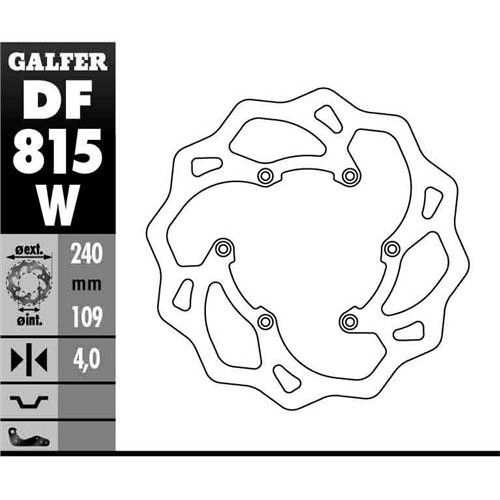 Galfer Wave bakskiva 240mm - Beta RR 13-