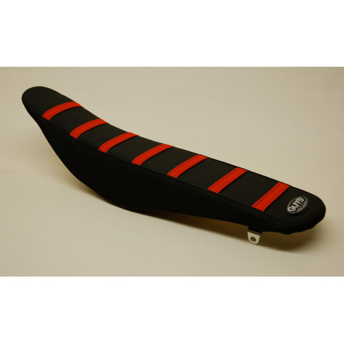 Ribbed Cover Std + High, Black/Red,  CRF250/450R 18-21/17-20