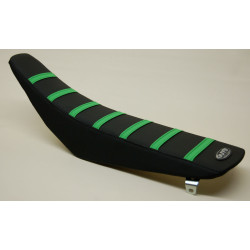 Ribbed Cover Standard + High, Black/Green,  KX450F 19-26, KX250 21-26