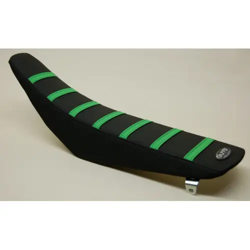 Ribbed Cover Standard + High, Black/Green, KX450F 19-24, KX250 21-24 Ribbed Cover Standard + High, Black/Green, KX450F 19-24, KX250 21-24