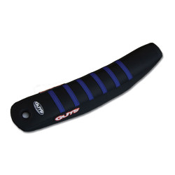 Ribbed Cover Std + High, Black/Blue,  YZ125/250 22-