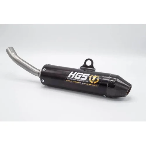 HGS Ljuddämpare Svart m. kolfiber ända 2T Racing KTM125/150 19- HVA TC125 19- HGS Ljuddämpare Svart m. kolfiber ända 2T Racing KTM125/150 19- HVA TC125 19-