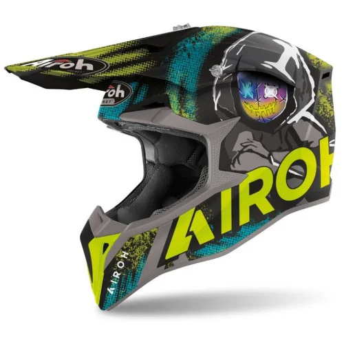 Airoh Hjälm Wraap Alien gul matt XL Airoh Hjälm Wraap Alien gul matt XL