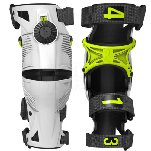 Mobius X8 knäskydd vit/gul M Par Mobius X8 knäskydd vit/gul M Par