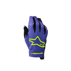 Alpinestars Handskar Youth Radar Lila/Fluo Gul XS