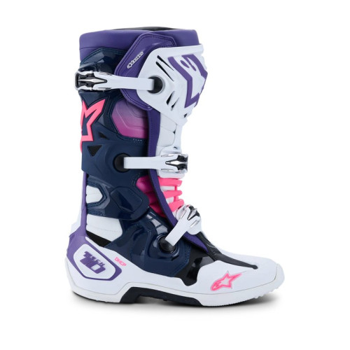 Alpinestars Stövel Tech 10 Vit/Violet/Fluo Rosa 44,5
