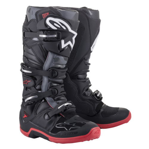 Alpinestars Stövel Tech 7 Svart/Grå/Röd 40,5 (7)