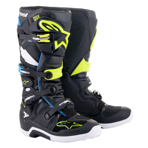 Alpinestars Stövel Tech 7 Svart/Blå/Gul Fluo 45,5