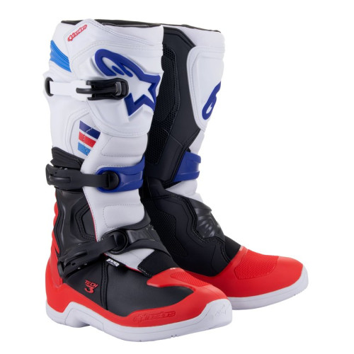 Alpinestars Stövel Tech 3 Vit/Röd/Blå 40,5