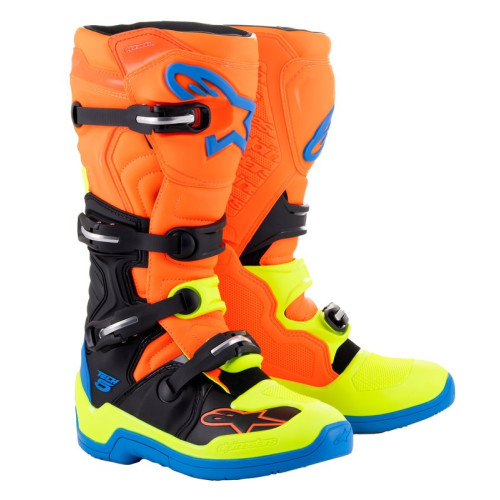 Alpinestars Stövel Tech 5 Orange Fluo/Blå/ Gul Fluo 40,5 (7)