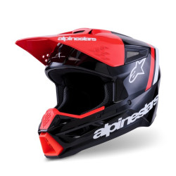 Alpinestars Hjälm S-M3 Radium Svart/Fluo Röd/Vit M
