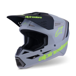 Alpinestars Hjälm S-M3 Radium Grå/Svart/Fluo Gul M