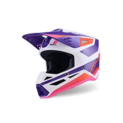 Alpinestars Hjälm S-M3 Heat Vit/Lila/Rosa XS