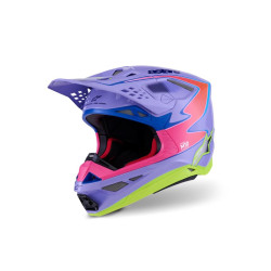 Alpinestars Hjälm S-M10 JL R01 Lila/Fluo Rosa/Fluo Gul L