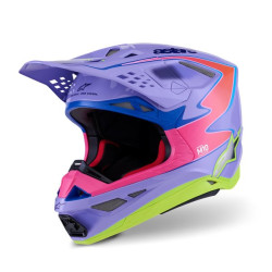 Alpinestars Hjälm S-M10 JL R01 Lila/Fluo Rosa/Fluo Gul M