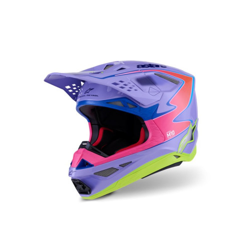 Alpinestars Hjälm S-M10 JL R01 Lila/Fluo Rosa/Fluo Gul S